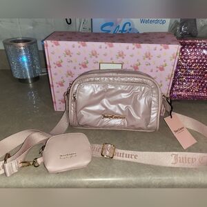 BNWT Juicy Couture Timeless Crossbody in Pink Diamond